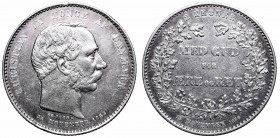 Denmark
Denmark, 2 kroner 1888 
 Denmark, 2 kroner 1888 Bardzo ładny egzemplarz. Ryski w tle. Patyna, nalot. 
Grade: XF+