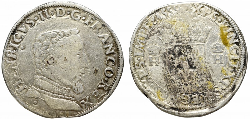 France
France, Henric II, Teston 1559, Touluse 
 France, Henric II, Teston 155...