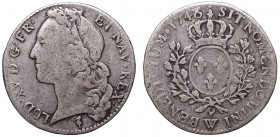 France
France, Louis XV, 1/2 ecu 1748, Lille - date overstriked 
 France, Louis XV, 1/2 ecu 1748, Lille - date overstriked Naturalny, obiegowy egzem...