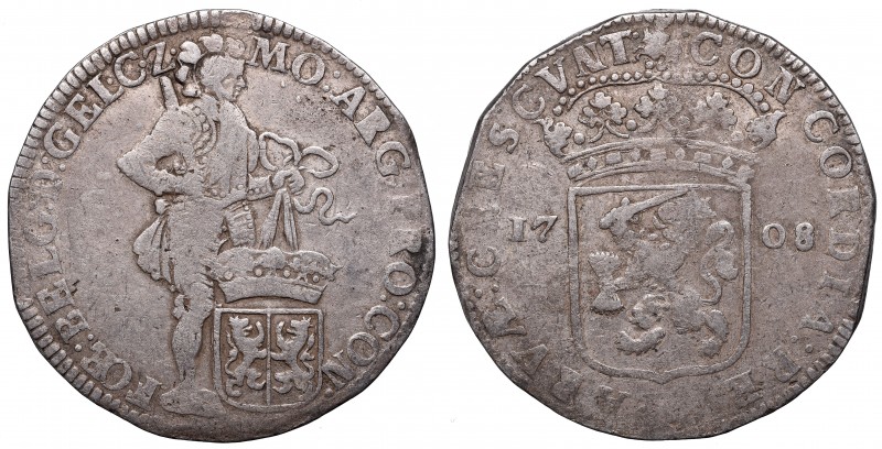 Netherlands
Netherlands, Gelderland, Silver ducat 1708 
 Netherlands, Gelderla...