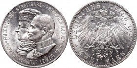 Germany
Germany, 2 mark 1909 500 years of Leipzig University 
 Germany, 2 mark 1909 500 years of Leipzig University Wyśmienity egzemplarz z zegarowy...