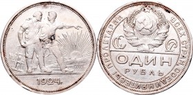 Russia
CCCP, Rouble 1924 
 CCCP, Rouble 1924 Obiegowy egzemplarz, rysy, połysk. Patyna, nalot. 
Grade: VF+ 

 Russia, Russland