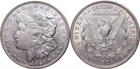 United States
USA, Morgan dollar 1921 D 
 USA, Morgan dollar 1921 D Bardzo ładny egzemplarz. Patyna, nalot. 
Grade: XF+ 

 USA