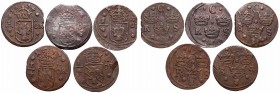 Sweden
Sweden, Cristina Vasa, Lot of 1/4 ore 1634-1638 
 Sweden, Cristina Vasa, Lot of 1/4 ore 1634-1638 Bardzo ciekawy zestaw rzadziej występująceg...