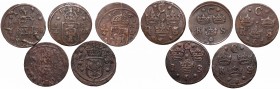 Sweden
Sweden, Cristina Vasa, Lot of 1/4 ore 1635-1637 
 Sweden, Cristina Vasa, Lot of 1/4 ore 1635-1637 Bardzo ciekawy zestaw rzadziej występująceg...
