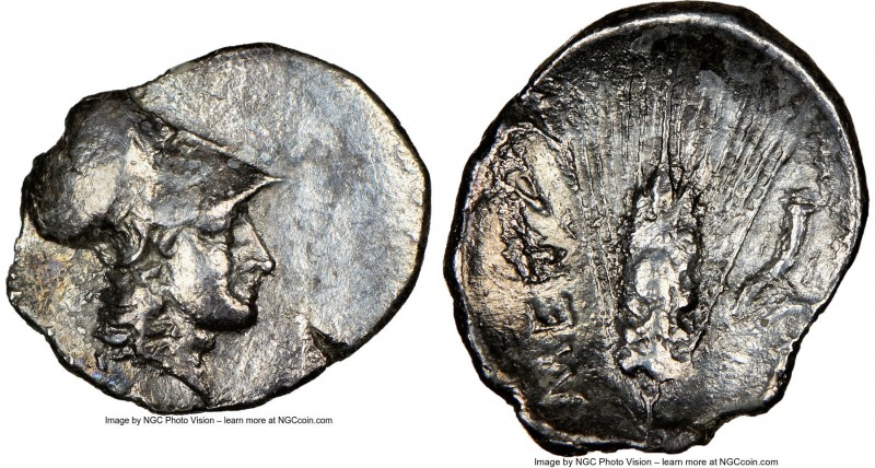 LUCANIA. Metapontum. Ca. 325-275 BC. AR diobol (14mm, 8h). NGC Choice VF, brushe...