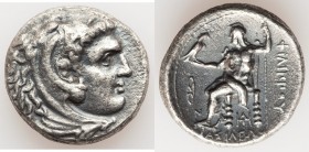 MACEDONIAN KINGDOM. Philip III Arrhidaeus (323-317 BC). AR tetradrachm (26mm, 16.82 gm, 12h). Choice VF, light porosity. 'Babylon'. Head of Heracles r...