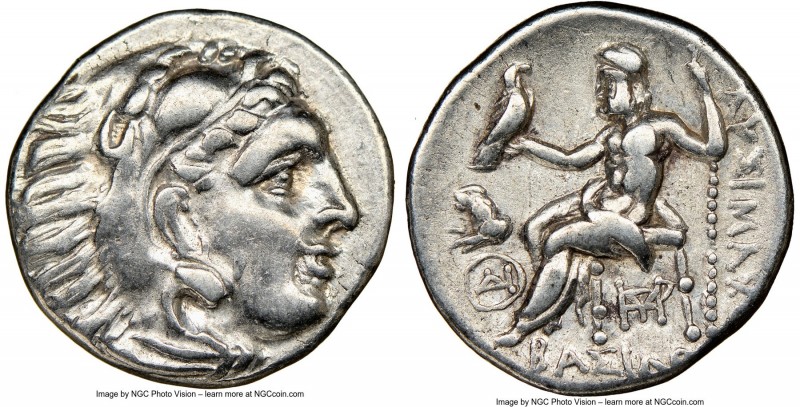 THRACIAN KINGDOM. Lysimachus (305-281 BC). AR drachm (17mm, 3h). NGC Choice VF. ...