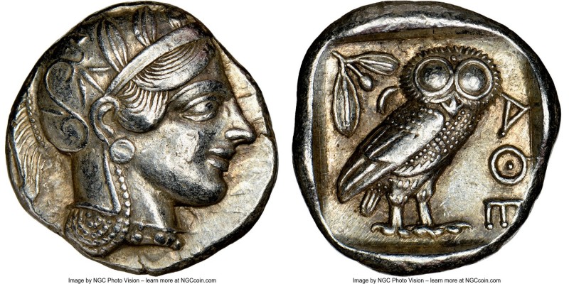 ATTICA. Athens. Ca. 440-404 BC. AR tetradrachm (25mm, 17.19 gm, 2h). NGC Choice ...
