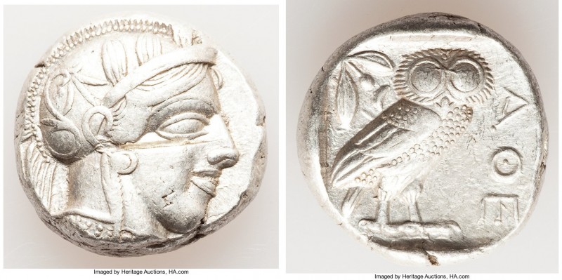 ATTICA. Athens. Ca. 440-404 BC. AR tetradrachm (23mm, 17.16 gm, 4h). About XF. t...