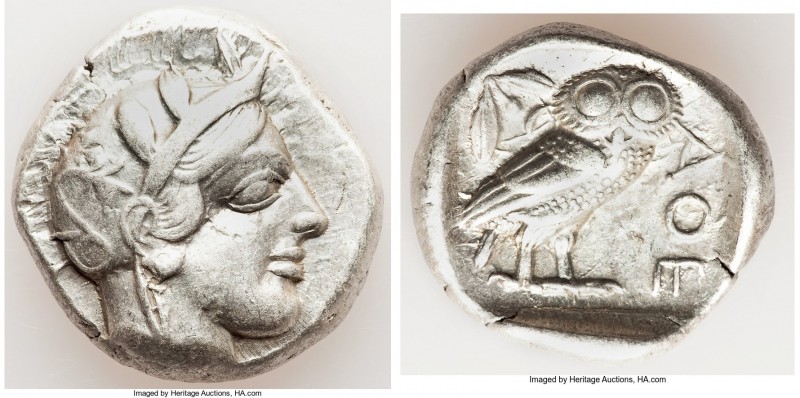 ATTICA. Athens. Ca. 440-404 BC. AR tetradrachm (25mm, 17.13 gm, 10h). VF. Mid-ma...