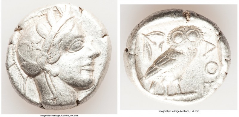 ATTICA. Athens. Ca. 440-404 BC. AR tetradrachm (25mm, 17.18 gm, 1h). VF. Mid-mas...