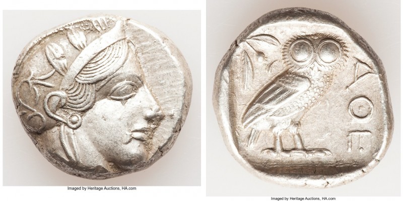 ATTICA. Athens. Ca. 440-404 BC. AR tetradrachm (25mm, 17.20 gm, 11h). Choice XF....