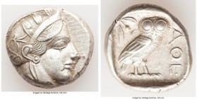 ATTICA. Athens. Ca. 440-404 BC. AR tetradrachm (25mm, 17.20 gm, 11h). Choice XF. Mid-mass coinage issue. Head of Athena right, wearing crested Attic h...