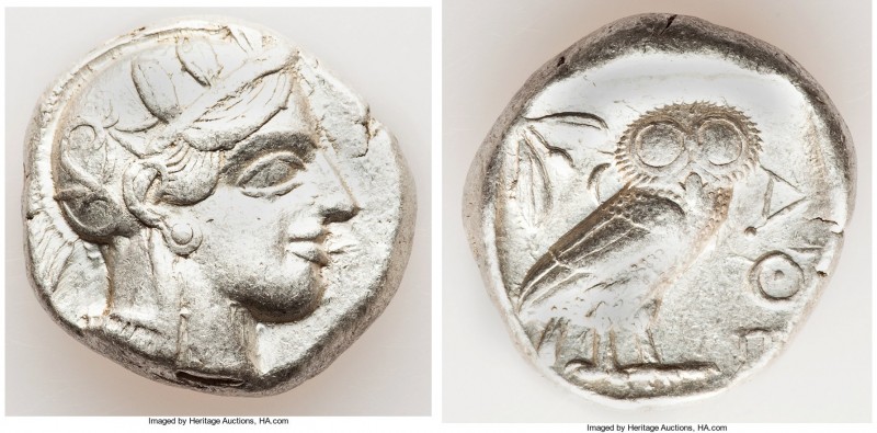 ATTICA. Athens. Ca. 440-404 BC. AR tetradrachm (24mm, 17.18 gm, 7h). VF. Mid-mas...
