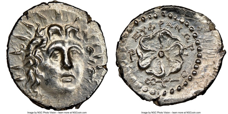 CARIAN ISLANDS. Rhodes. Ca. 84-30 BC. AR drachm (20mm, 4.29 gm, 4h). NGC MS 4/5 ...