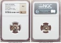 LYCIAN LEAGUE. Olympus. Ca. 88-84 BC. AR drachm (16mm, 1h). NGC AU. Series 2. Laureate bust of Apollo right, hair falling in two ringlets; bow and qui...