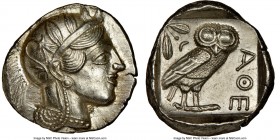 NEAR EAST or EGYPT. Ca. 5th-4th centuries BC. AR tetradrachm (26mm, 17.21 gm, 4h). NGC MS 5/5 - 3/5, brushed. Head of Athena right, wearing crested At...