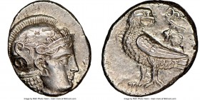 BACTRIA. Early Hellenistic era. Sophytes (ca. 325/305-294 BC). AR drachm (15mm, 3.54 gm, 5h). NGC MS 4/5 - 5/5. Head of Athena right, wearing Attic he...