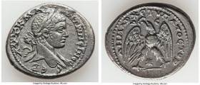 SYRIA. Antioch. Elagabalus (AD 218-222). BI tetradrachm (30mm, 14.25 gm, 6h). VF. Unknown engravers, 'linear wings' series, AD 219. AYT K M A•••ANTWNE...