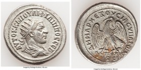 SYRIA. Antioch. Philip I (AD 244-249). BI tetradrachm (28mm, 11.80 gm, 6h). XF. AD 248. AYTOK K M IOYΛI ΦIΛIΠΠOC CЄB, radiate, draped and cuirassed bu...