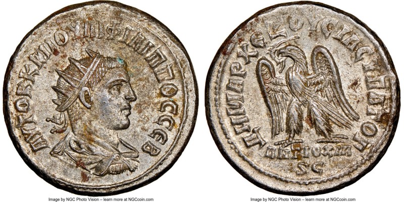 SYRIA. Antioch. Philip II, as Augustus (AD 247-249). BI tetradrachm (26mm, 12.28...