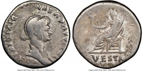 Julia Titi (ca. AD 79-90/1). AR cistophorus (25mm, 6h). NGC Fine, scratches. Ephesus mint (or Rome for circulation in Asia), AD 82. IVLIA AVGVSTA-DIVI...