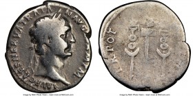 Trajan (AD 98-117). AR cistophorus (27mm, 7h). NGC VG. Rome. IMP CAES NERVA TRAIAN AVG GERM P M, laureate head of Trajan right / TR POT COS II, Aquila...