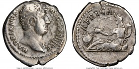 Hadrian (AD 117-138). AR denarius (19mm, 7h). NGC Choice Fine. Rome, AD 134-138. HADRIANVS-AVG COS III P P, laureate, draped bust of Hadrian right, se...