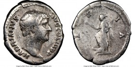 Hadrian (AD 117-138). AR denarius (19mm, 6h). NGC VG. Rome, AD 134-138. HADRIANVS-AVG COS III P P, bare-headed Hadrian right / AS-IA, Asia standing fa...