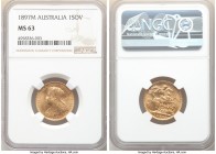 Victoria gold Sovereign 1897-M MS63 NGC, Melbourne mint, KM13. AGW 0.2355 oz. 

HID09801242017

© 2020 Heritage Auctions | All Rights Reserved