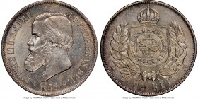 Pedro II 2000 Reis 1876 AU Details (Cleaned) NGC, KM475. Rarest date of two year type. 

HID09801242017

© 2020 Heritage Auctions | All Rights Res...