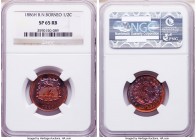 British Protectorate Specimen 1/2 Cent 1886-H SP65 Red and Brown NGC, Heaton mint, KM1. Attractive ice-blue toning. 

HID09801242017

© 2020 Herit...