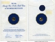 British Colony. Elizabeth II gold Proof 25 Dollars 1984-FM, Franklin mint, KM40. Comes in sealed card holder of issue. AGW 0.0241 oz. 

HID098012420...