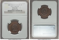 Confederation bronze Proof Essai Centavo 1889 PR65 Brown NGC, KM-XE21. An outstanding example. One of two coin types produced for this proposed econom...