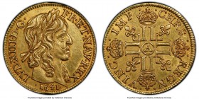 Louis XIII gold Louis d'Or 1641-A AU Details (Mount Removed) PCGS, Paris mint, Gad-58. Laureate head, (M. longue Point) long curl variety. 

HID0980...