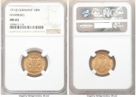 Hamburg. Free City gold 10 Mark 1912-J MS65 NGC, Hamburg mint, KM608. Muted luster with rose-gold colored toning.

HID09801242017

© 2020 Heritage...