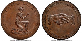 Middlesex. Political copper "Anti-Slavery" 1/2 Penny Token ND (1790's) MS64 Brown NGC, D&H-1037B. Edge Milled. 

HID09801242017

© 2020 Heritage A...