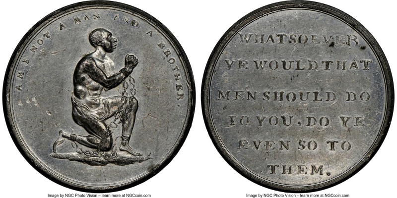 Middlesex. Political white metal "Anti-Slavery" Penny Token ND (1790's) MS61 NGC...