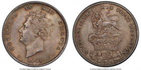 George IV Shilling 1826 MS63 PCGS, KM694, S-3812. Steel gray and red-gold toning, subdued luster. 

HID09801242017

© 2020 Heritage Auctions | All...