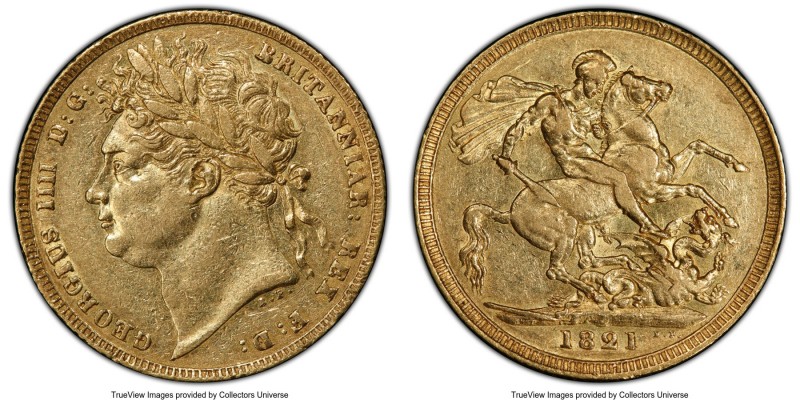 George IV gold Sovereign 1821 XF45 PCGS, KM682, S-3800. AGW 0.2355 oz. 

HID09...