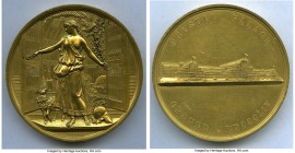 Victoria gilt-bronze "Opening of the Crystal Palace" Medal 1854 XF, Eimer-Unl., BHM-2549. 63.4mm. 164.0mm. By J. Pinches. From the Amsterdam Collectio...