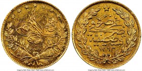 Ottoman Empire. Abdul Hamid II 50 Kurush AH 1293 Year 30 (1904/1905) MS64+ NGC, Constantinople mint (in Turkey), KM731. Fully struck with semi-proofli...