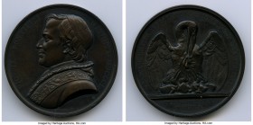 Papal States. Pius IX bronze "Visit to the Wounded French Military" Medal 1850 XF, Lincoln-Unl., Rinaldi-Unl. 59.5mm. 87.0gm. By R. Gayrard. From the ...