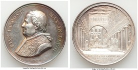 Papal States. Pius IX silver "Restoration of the Basilica of St. Lorenzo" Medal Anno XXVIII (1873) AU, Rinaldi-67. 43.6mm. 34.32gm. By G. Bianchi. PIV...