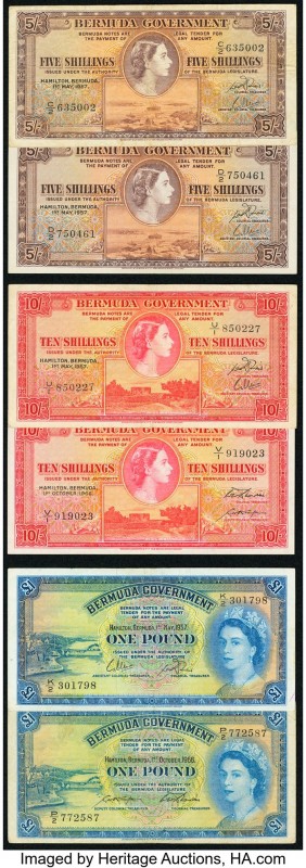 Bermuda Bermuda Government Group Lot of 6 Examples Fine-Very Fine. 

HID09801242...