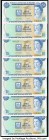 Bermuda Monetary Authority 1 Dollar 12.1.1976 Pick 28a* Seven Consecutive Replacement Examples About Uncirculated. Small edge split at top margin on a...