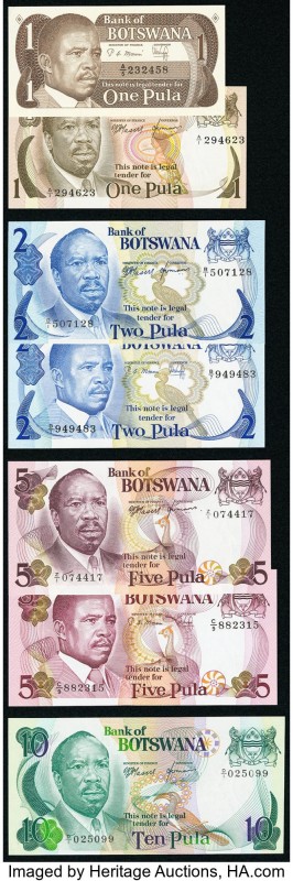 Botswana Bank of Botswana Group Lot of 7 Examples Crisp Uncirculated. 

HID09801...