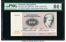 Denmark National Bank 100 Kroner 1972 Pick 51a PMG Choice Uncirculated 64 EPQ. 

HID09801242017

© 2020 Heritage Auctions | All Rights Reserve