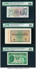 Ireland - Northern Bank of Ireland 1 Pound ND (1980s) Pick 65 PMG Gem Uncirculated 66 EPQ; Germany Imperial Bank Note 20,000 Mark 1923 Pick 85f PMG Ge...